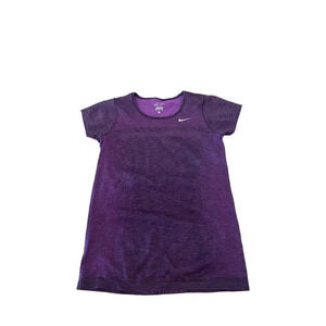 Nike Dri-Fi Women's Purple Short Sleeve Crew Neck Pullover Shirt Size Small